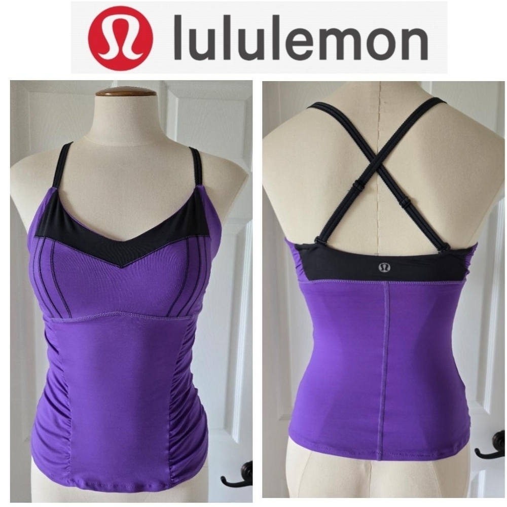 Lululemon Purple & Black Strappy Tank